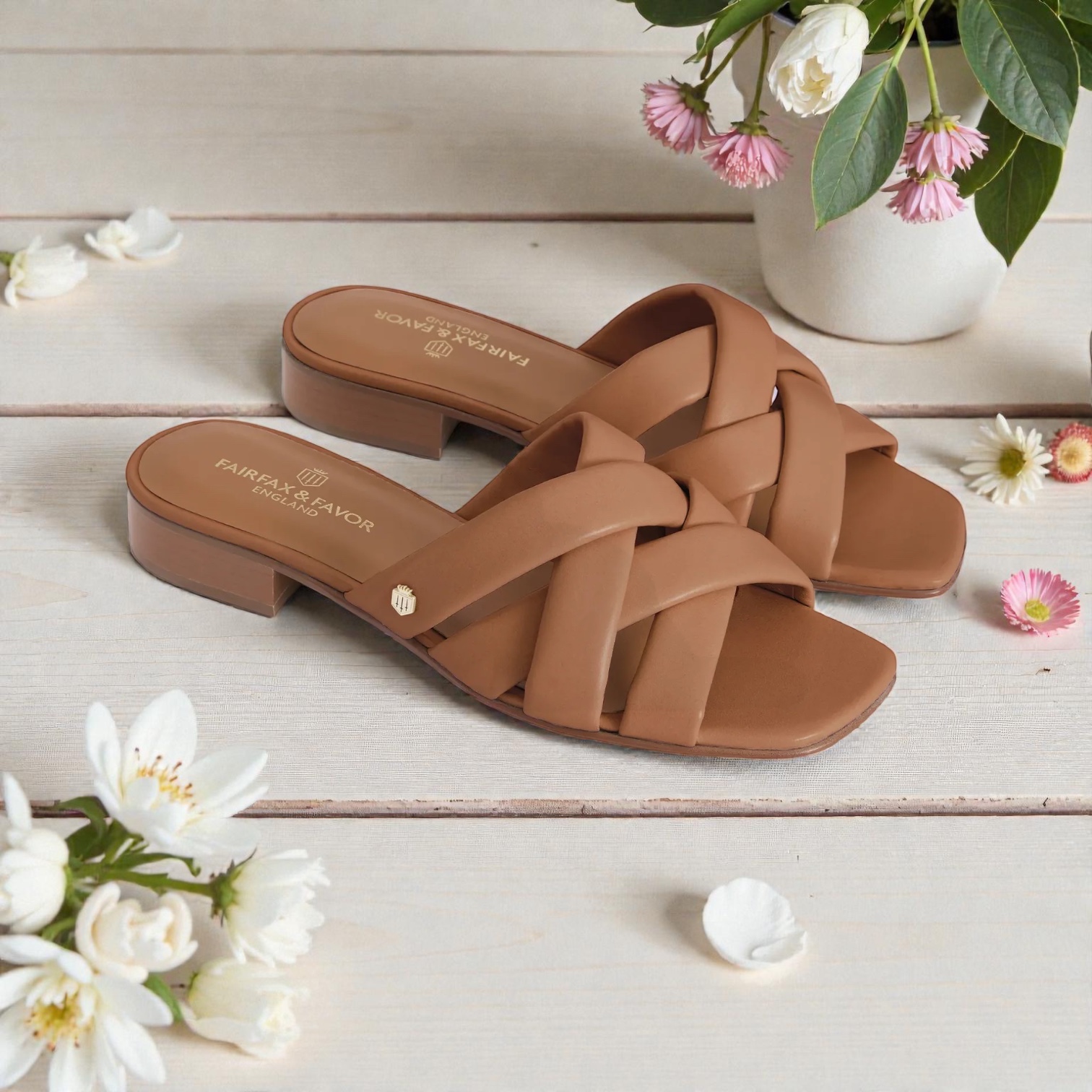 FairFax & Favor Ebury Tan Leather Sandals