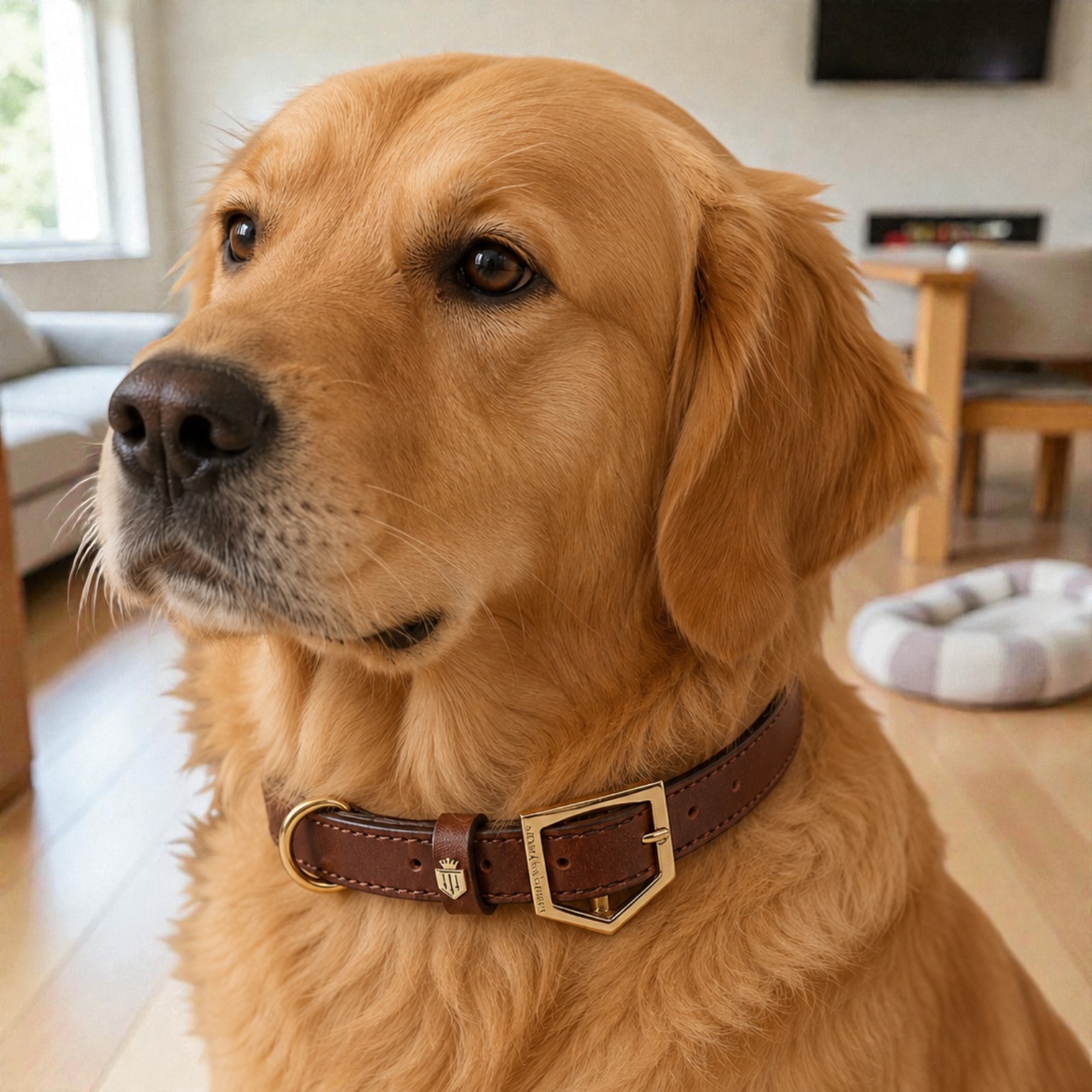 FairFax & Favor Fitzroy Tan Leather Dog Collar