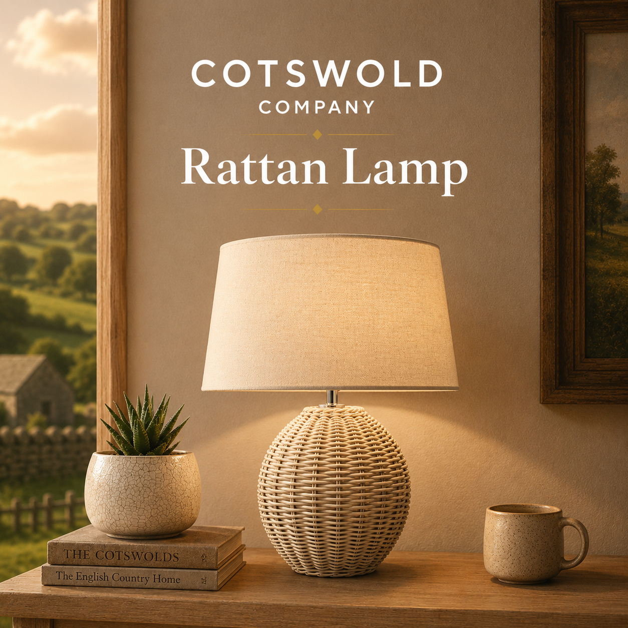 Cotswold Company Rattan Lamp